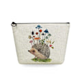 Miniatyrbild 1 av 3: 2022 tecknad igelkottsblomma printed kosmetisk väska för kvinnor Harajuku Casual Makeup-väskor Bärbar rese-toalettväska Case sn5697 Hedgehog Bag