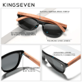 Miniatyrbild 3 av 6: KINGSEVEN Damglasögon Naturliga Bubinga Träsolglasögon Män Polariserat mode Solglasögon Originalträ Oculos de sol Silver bubinga wood Kingseven Original
