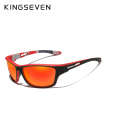 Miniatyrbild 1 av 6: KINGSEVEN Ultralätt båge polariserade solglasögon Män Mode Ny sportstil Fyrkantiga solglasögon Herr Resor utomhus UV-glasögon Red