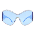 Miniatyrbild 1 av 6: Nya Steampunk överdimensionerade solglasögon för kvinnor Trender Punk Y2k solglasögon Goggle Herr 2000-talets märkesdesigner Eyewear De Sol Oculos Style B4 As Shown