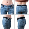Miniatyrbild 4 av 6: Enkelt Bälte Utan Spänne Elastiska Bälten För Dam Stretchrem Herr Jeans Cintos Utdragbar Barn Pojkar Flickor Cinturon Mujer-rem stripe belt 85-120cm
