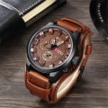 Miniatyrbild 3 av 6: Herrklockor Toppmärke Lyx Mode & Casual Business Quartz Watch Date Vattentät armbandsur Hodinky Relogio Masculino light brown with box1