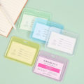 Miniatyrbild 2 av 6: Kvinnor Män Cover Case Transparent Business Bank Arbets-ID Studentbuss Kreditkort Skydda Hållare Case för studenter Pink(.827)