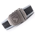 Miniatyrbild 1 av 6: Canvas militärt taktiskt bälte män Hög kvalitet brett metall slät spänne bälte Byxor Tillbehör Ny unisex utomhusträningsbälte Grey-edged belt 110cm