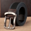 Miniatyrbild 6 av 6: Herrspänne canvas bälte polyester flätat utomhus fritidsbyxor bälte 110-140 i längd 3,8 cm i bredd PWD001 Light gray 110cm