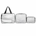 Miniatyrbild 1 av 6: Klar Transparent plast PVC Resesmink Kosmetisk Toalett Blixtlåsväska Mode Vattentät Organizer Väska 1 St A 18cm 4cm 14cm