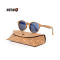 Miniatyrbild 6 av 6: Kenbo högkvalitativa runda trä Bambu korn polariserade solglasögon med case Mode kvinnor Man nyanser trä solglasögon C27(with case) As Picture
