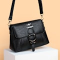 Miniatyrbild 4 av 6: Damväska Ny axelmode Enkel Flik Crossbody Messenger Bag Plånböcker Handväskor Lyx Designer PU Läder Causal Handväska Chocolate