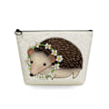 Miniatyrbild 1 av 3: 2022 tecknad igelkottsblomma printed kosmetisk väska för kvinnor Harajuku Casual Makeup-väskor Bärbar rese-toalettväska Case sn5708 Hedgehog Bag