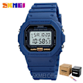 Miniatyrbild 1 av 6: SKMEI Multifunktionell Digital Watch Herr 2 Time Count Down Herrarmbandsur Mode Retro Manklockor reloj hombre 1628 Blue with box