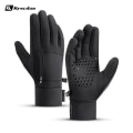 Miniatyrbild 3 av 6: Vinterhandskar Vattentät thermal pekskärm Vindtäta varma handskar Löpsport Fotvandring Skidhandskar med liten blixtlåsficka Black M