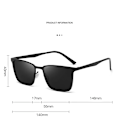 Miniatyrbild 6 av 6: ZXWLYXGX Varumärkesdesign Klassiska polariserade solglasögon Män Kvinnor Kör fyrkantig ram Mode Solglasögon Man Goggle Gafas De Sol c5 Polarized