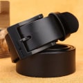 Miniatyrbild 4 av 6: Nytt högkvalitativt lyxmärke äkta läderbälte Herr Svart Pin Spänne Designe Business Bälten Band cinturones para hombre 2022 ABlack buckle Black 115CM
