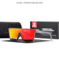 Miniatyrbild 1 av 6: KDEAM polariserade solglasögon i ett stycke för män Kvinnor Sportglasögon Baseball Fiske Körsolglasögon med kompletta tillbehör C5 Mirror Red As Shown