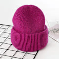Miniatyrbild 1 av 6: Visrover 9 Färger Unisex Solid Färgade Mössor Vinterhatt För Kvinna Stickad Bonnet Acryl Kvinna Höst Varma Skullies 4-lurex mei fushia
