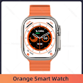 Miniatyrbild 1 av 6: Ultra Smartwatch NFC Bluetooth Call Herr Dam Smart Watch Blood Oxygen Sleep Monitor Titanlegering Case 49mm Series 8 Orange