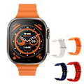 Miniatyrbild 1 av 6: Smart Watch Ultra 8 NFC GPS Track 49mm Herr Dam Smartwatch Series 8 Termometer BluetoothCall Vattentät Sport För Apple GoldHY 4HY strap