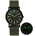 Miniatyrbild 2 av 6: Mode självlysande klockor för män Lyxdesign herrklockor Lysande Hand Wind Alloy Herr Watch Reloj Digital Hombre Army Green