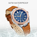 Miniatyrbild 6 av 6: NAVIFORCE Mode Minimalistisk Design Watch för kvinnor Casual Quartz Dam Läder Armbandsur Case Kvinnlig klocka RGWLBN-BOX