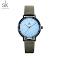 Miniatyrbild 1 av 5: Shengke enkel watch för kvinnor brunt retro läder Relogio Feminino Toppmärke Dammode Minidesign Quartz Reloj Mujer green