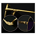 Miniatyrbild 6 av 6: Aviation Solglasögon Män Kvinnor Utomhus körglasögon pilot American Army Military Optical AO Solglasögon glasögon Oculos de sol gold-tea Original Box