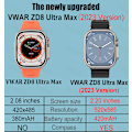Miniatyrbild 4 av 6: VWAR ZD8 Ultra MAX Plus Smart Watch Series 8 Kompass 49mm Titanium Alloy Bluetooth Call NFC ECG IP68 Vattentät Smartwatch Gold