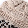 Miniatyrbild 5 av 6: 10 Färger Leopard Beanie Kvinnor Stretch Stickad Virkad Beanies Vintermössor För Kvinnor Varma Dam Messy Red One Size
