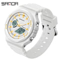 Miniatyrbild 1 av 6: SANDA Utomhussportklockor Män Ms LED Digitala klockor Militär Vattentät Date Elektronisk Watch Pojke Tjej Relogio Masculino Platinum