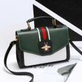 Miniatyrbild 1 av 6: Kvinnor Designer Contrast Handväska Kvinna Ny Klassisk Crossbody-väska Flikväska Läder Axelväska Damväska Army Green