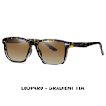 Miniatyrbild 1 av 6: LM New Fashion Solglasögon Herr Kvinnor Retro Polarized Ultra Light TR90 Driving Solglasögon Antireglare Nyanser Man oculos UV400 Leopard-Gradient Tea LM