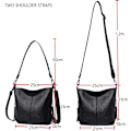 Miniatyrbild 5 av 6: Crossbody-väskor i mjukt läder för kvinnor Nya lyxiga handväskor Dam Casual Axelväska Designer tygväska bolsa feminina Red 25cm x 10cm x 21cm