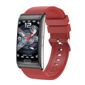 Miniatyrbild 1 av 6: Ny E600 EKG Smart Watch Herr Icke-invasiv Blodsocker Puls Blodtrycksmätare Sportsteg Smartwatch Dam Android red silica