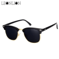 Miniatyrbild 2 av 6: LeonLion Polarized Semi-Rinless Solglasögon Dam/Her Polarized UV400 Classic Brand Designer Retro Oculos De Sol Gafas C11 MattBlack Silver