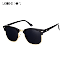 Miniatyrbild 2 av 6: LeonLion Polarized Semi-Rinless Solglasögon Dam/Her Polarized UV400 Classic Brand Designer Retro Oculos De Sol Gafas C13Leopard DeepGreen