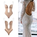 Miniatyrbild 6 av 6: Unik Body BH U-form Rygglös Body Shaper Kontroll Mage Hög elastisk rumpa lyftare Reduktiv Strip Bodysuit Underkläder Skin Color L