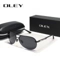 Miniatyrbild 6 av 6: OLEY Brand Polarized Solglasögon Herr Klassiska pilotsolglasögon Driving antireflex UV400-glasögon För Herr kvinnor YA541 YA541 C2BOX