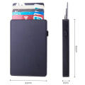 Miniatyrbild 2 av 6: Bisi Goro herrplånbok tunn RFID-blockerande popup-knapp Case Aluminium Enkelkorthållare Box Smart plånbok X-64-Blue
