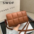 Miniatyrbild 4 av 6: SWDF Ny vår Ny trend Wild Axelväska Mode Rutväska Dam Dam Design Messenger Liten fyrkantig väska Lyxig handväska Khaki