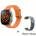 Miniatyrbild 1 av 6: 49mm Ny Smart Watch För Apple Ultra 8 NFC GPS Track Herr Dam Smartwatch Series 8 Termometer BluetoothCall Vattentät Sport orange and xiaohuiNL