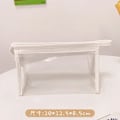 Miniatyrbild 1 av 6: DIY Tjejer Transparent kosmetisk väska Kvinnor Dragkedja Klara sminkväskor Case Resor PVC Bad Toalettartiklar Tvätt Förvaringsväska White