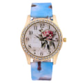 Miniatyrbild 3 av 6: Mode Damklockor Kvinnor Printed Watch Lyx Casual Quartz Läder Watch Mode Kvinnlig Klänning Klockor Relogio Rose