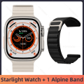 Miniatyrbild 1 av 6: Ultra Smartwatch NFC Bluetooth Call Herr Dam Smart Watch Blood Oxygen Sleep Monitor Titanlegering Case 49mm Series 8 Starlight 1 Alpine(.990)