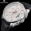 Miniatyrbild 2 av 6: relogio masculino PAGANI DESIGN Män Quartz Klockor Lyxmärken Mode Tidsinställd rörelse Militär Klockor Läder Quartz Klockor white red B