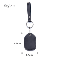Miniatyrbild 1 av 6: Hållare för åtkomstkort i äkta läder Nyckelring Nyckelring Dörrlås åtkomstetiketter ID- case Nyckelring åtkomstkortväska Nyckelbricka style 2-black