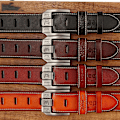 Miniatyrbild 6 av 6: Mode för män Casual äkta läderbälte högkvalitativt nötskinn Retro Pin Spänne Bälte för jeans Herr Design Bruna bälten 3,8 cm Bredd Brown B 115CM