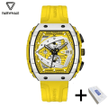Miniatyrbild 1 av 6: Lyx watch för män Kända märken Mark Fairwhale Original Sport Vattentät Tonneau Mille Quartz Armbandsur Mans Reloj FW-5690-Y