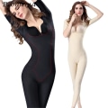 Miniatyrbild 2 av 6: Beonlema Kvinnor Body Modeling Shaper Full Lång Ben Shapewear Sömlös magkompression Slimmande Underkläder Plus Size Bodysuit Black2 M