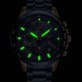 Miniatyrbild 5 av 6: Nya modeklockor Män Rostfritt Stål Topp Märke Lyx Sport Kronograf Watch Herrklocka Man Relogio Masculino black blue