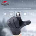 Miniatyrbild 5 av 6: Naturehike 2019 New Winter Outdoor Plus Velvet Varma Handskar Stänksäkra pekskärm Löpning Ridning Vindtäta sporthandskar Black M