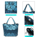 Miniatyrbild 5 av 6: Bao-väskor för kvinnor Lyxiga hink Designer Mode Messenger Crossbody-väska Dam Geometriska axelhandväskor Tygväska Handväska blue small